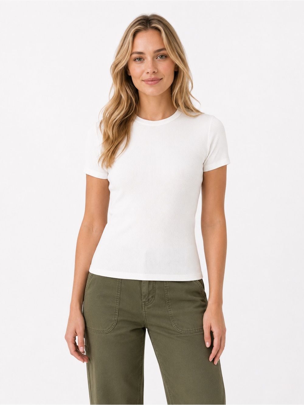 Prana Foundation Rib T-Shirt White Size Large